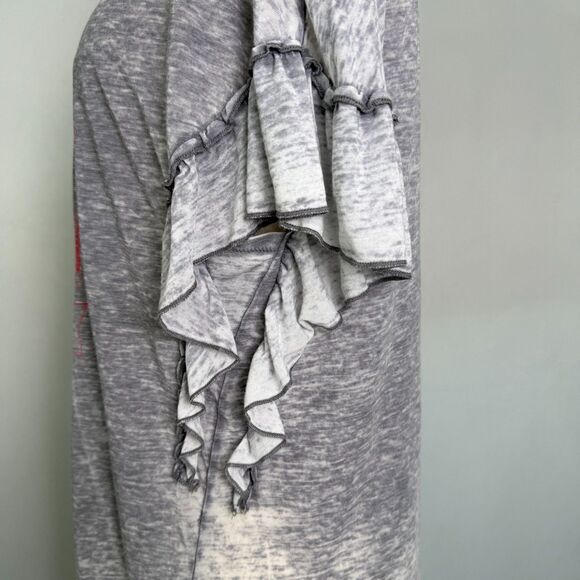 UGA Game Day Couture Women't Short Sleeve T-Shirt, Size XL, Ruffles, Gray & Red - Picture 9 of 14